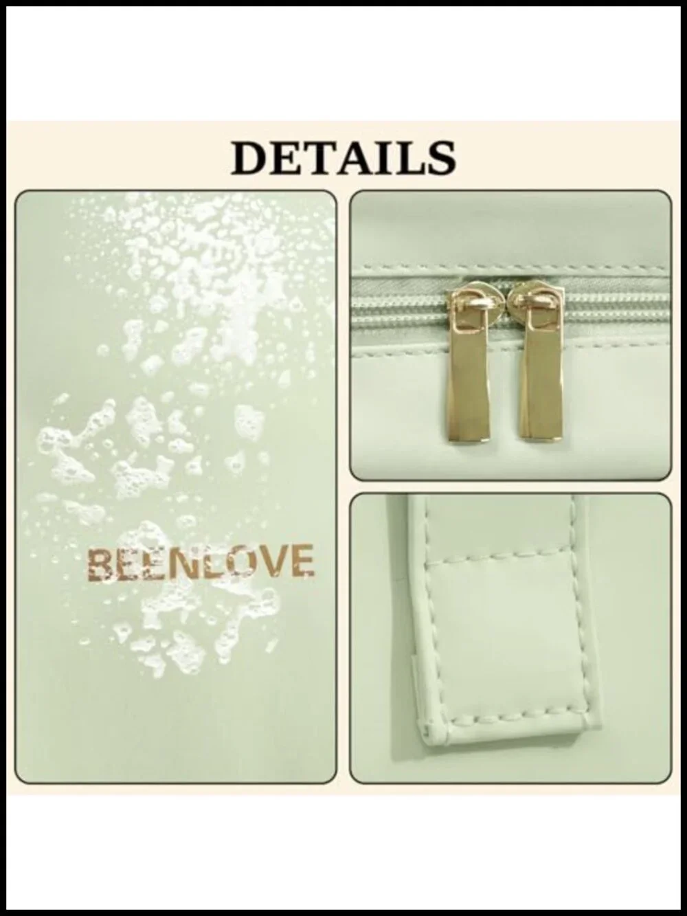 Waterproof PU Leather Large Capacity Travel Makeup Bag Toiletry Organizer with